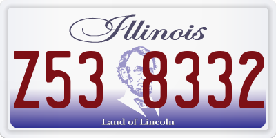 IL license plate Z538332