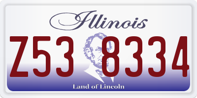 IL license plate Z538334