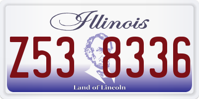 IL license plate Z538336