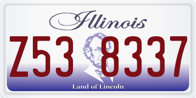 IL license plate Z538337
