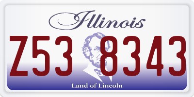 IL license plate Z538343