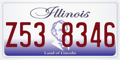 IL license plate Z538346