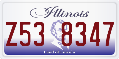 IL license plate Z538347