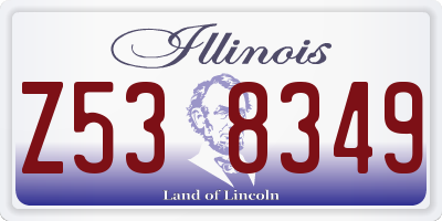 IL license plate Z538349