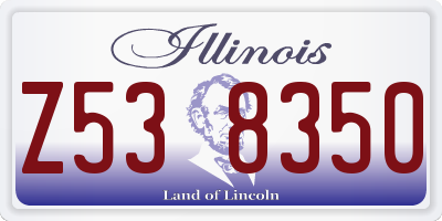 IL license plate Z538350