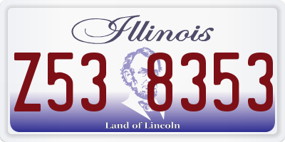 IL license plate Z538353