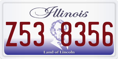 IL license plate Z538356