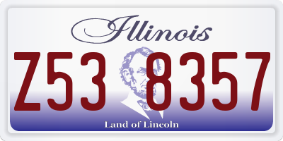 IL license plate Z538357