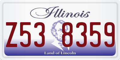IL license plate Z538359
