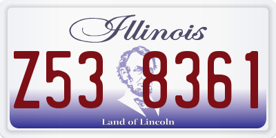 IL license plate Z538361