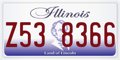 IL license plate Z538366