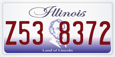 IL license plate Z538372