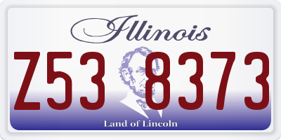 IL license plate Z538373