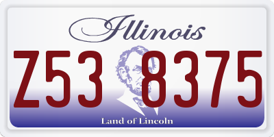 IL license plate Z538375