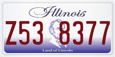 IL license plate Z538377