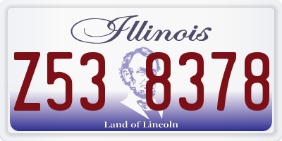 IL license plate Z538378