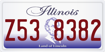 IL license plate Z538382
