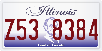 IL license plate Z538384