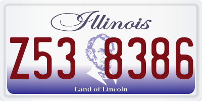 IL license plate Z538386