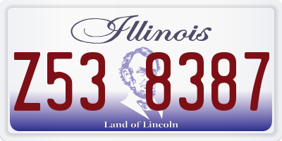 IL license plate Z538387