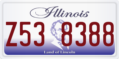 IL license plate Z538388