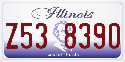 IL license plate Z538390