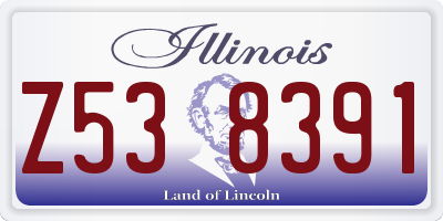 IL license plate Z538391
