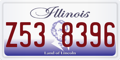 IL license plate Z538396