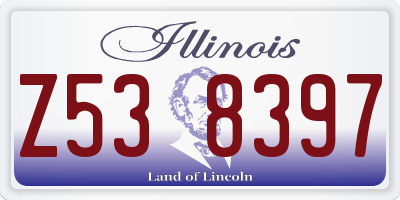 IL license plate Z538397