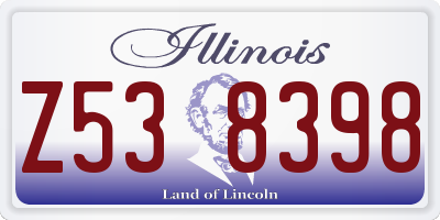 IL license plate Z538398
