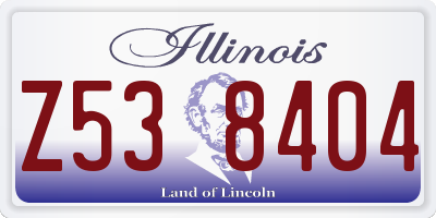 IL license plate Z538404