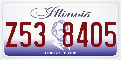 IL license plate Z538405