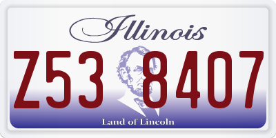 IL license plate Z538407