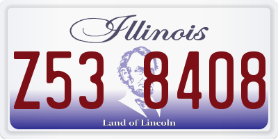 IL license plate Z538408