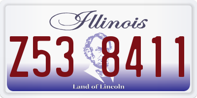 IL license plate Z538411