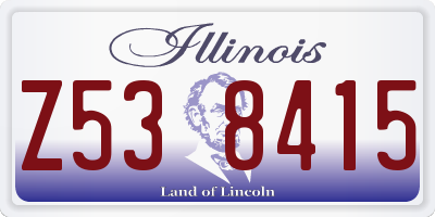 IL license plate Z538415