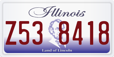IL license plate Z538418
