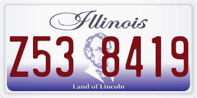 IL license plate Z538419