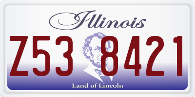 IL license plate Z538421