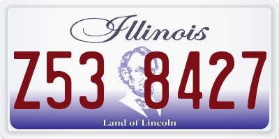IL license plate Z538427