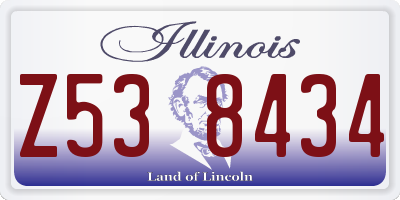IL license plate Z538434