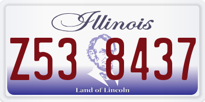 IL license plate Z538437
