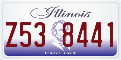IL license plate Z538441