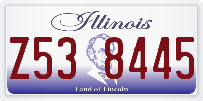 IL license plate Z538445