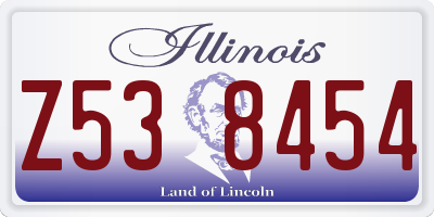 IL license plate Z538454