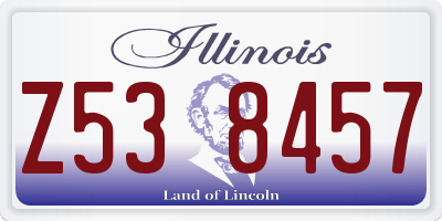 IL license plate Z538457