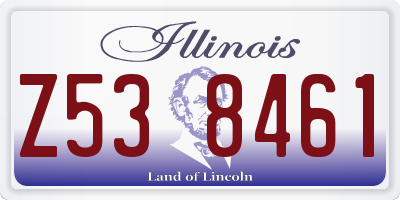 IL license plate Z538461