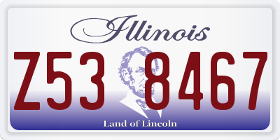 IL license plate Z538467