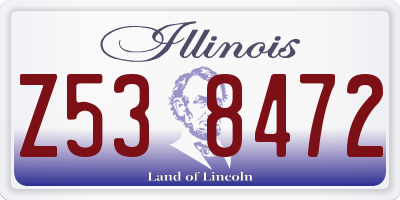 IL license plate Z538472
