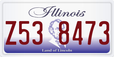 IL license plate Z538473